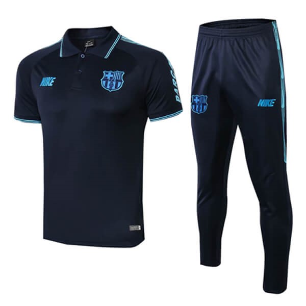 Polo Conjunto Completo Barcelona 2019/20 Negro Azul